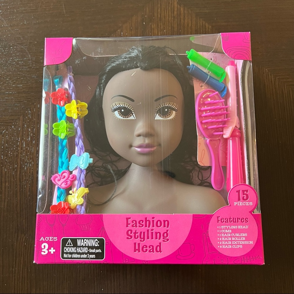 15 Piece Dark Skinned Dark Features Fashion Styling Head Ages 3+